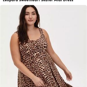 Torrid Beige and Brown Leopard Print Dress
